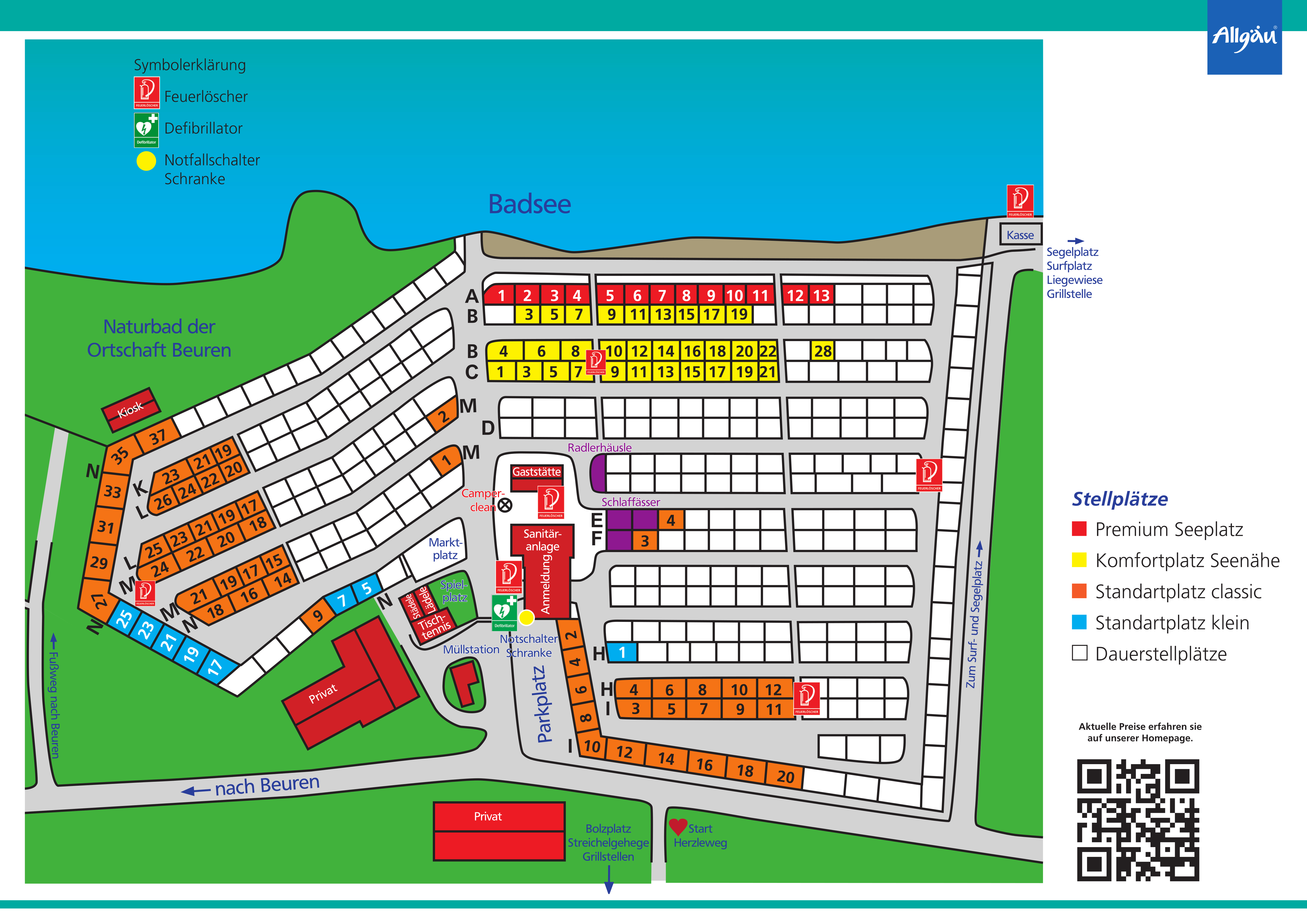 Platzplan von Campingbadsee